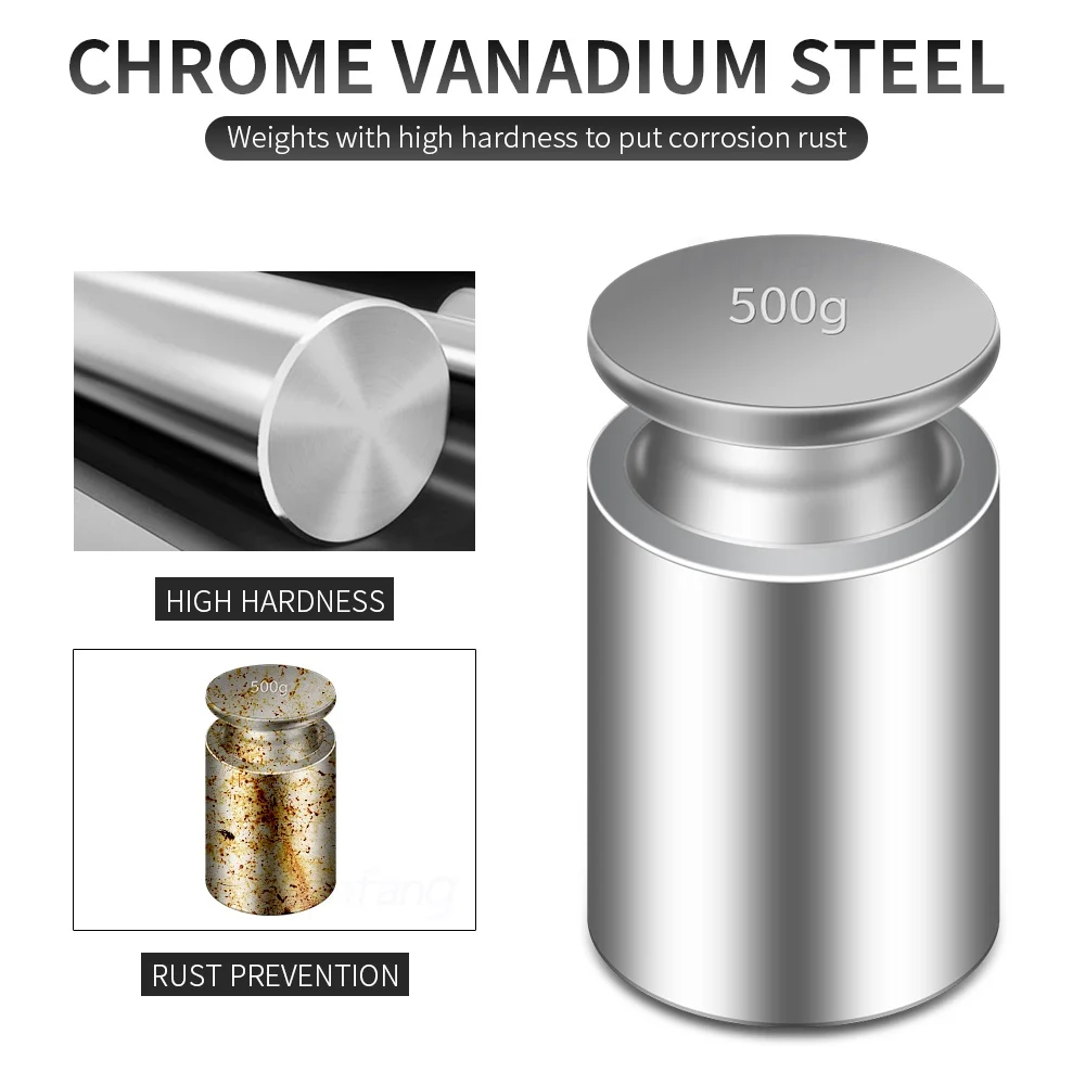 1G-100G Gram Nauwkeurige Kalibratie Set High Quality Chrome Plating Schaal Gewichten Set Voor Thuis Keuken Tool 1-5Pcs Weight