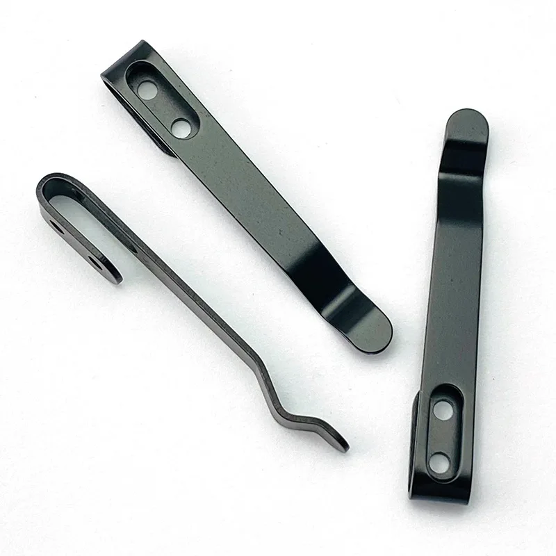 1PC Pocket Knife Clip Stainless Steel Back Clip with 3 Screws For personal DIY Folding Pocket Knife Accessories Parts