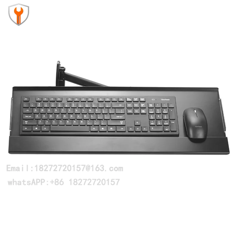 Racing emulator aluminum bracket special plate wall-mounted telescopic adjustment handle wireless mouse rotating keyboard holder