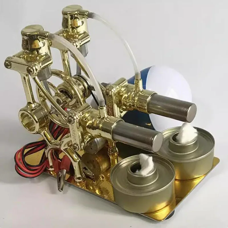 DIY Micro Model Steam Power Technology Science Science Generator Mini Hot Air Stirling Engine