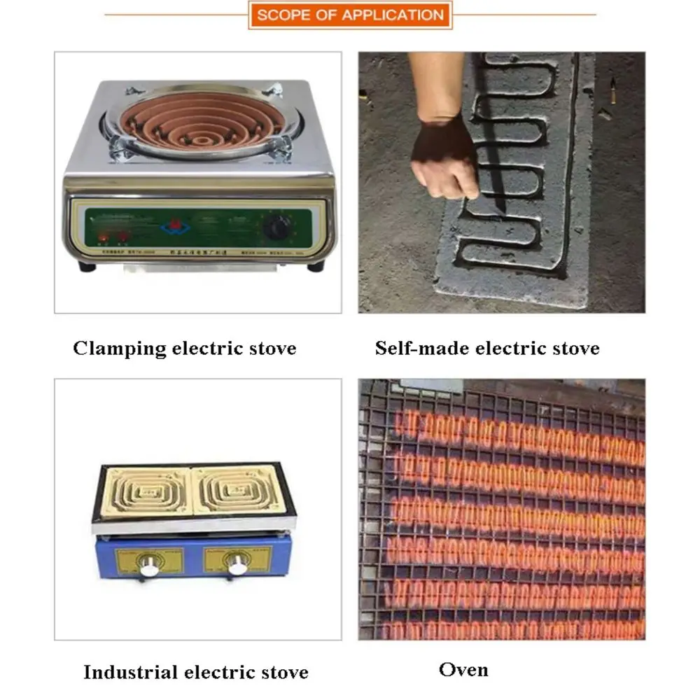1Pc Electric Furnace Heating Stove Resistance Wire Heater Wires 220V 300/500/600/800/3000W Element Coil Max 600C