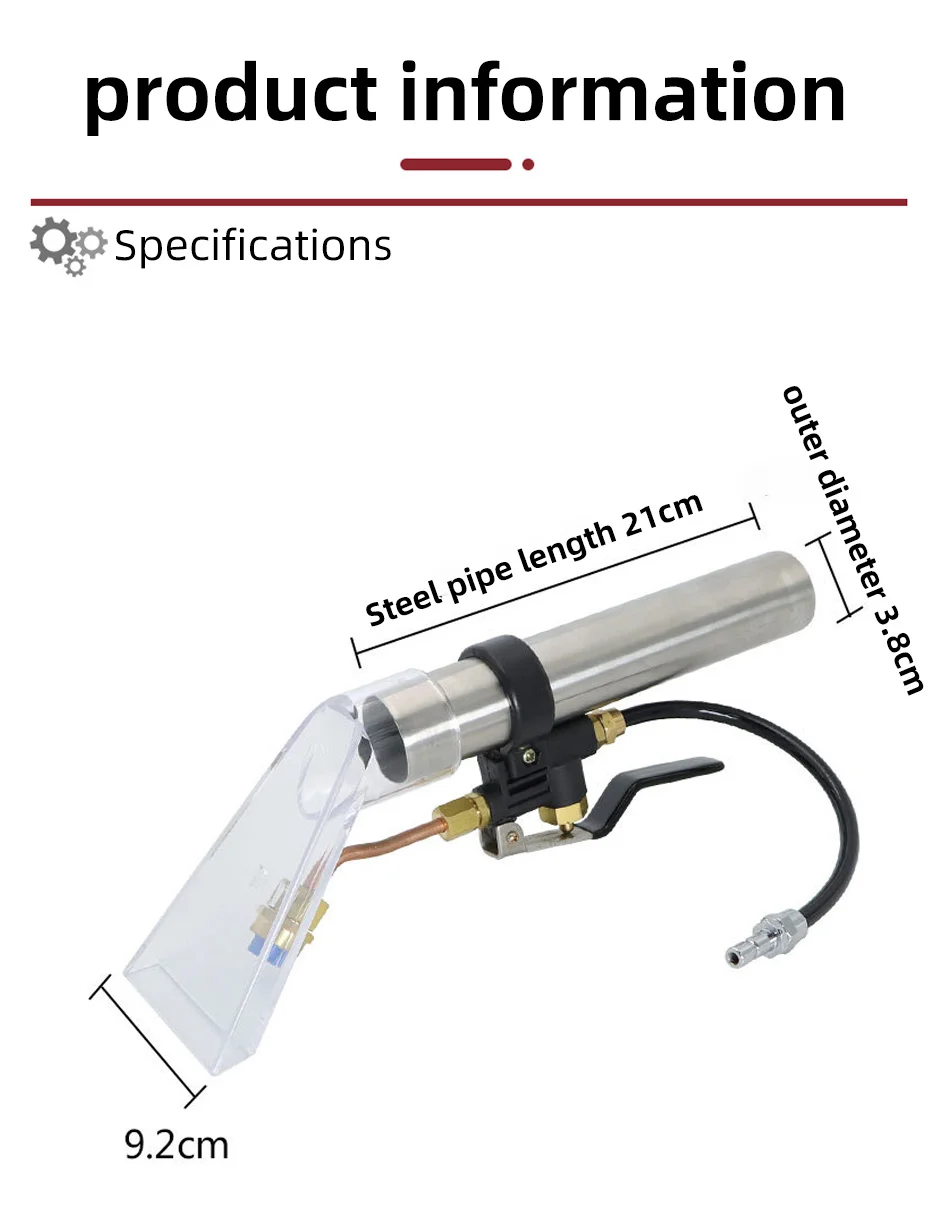 Carpet Cleaning Extractor Upholstery Furniture Car Cleaning Hand Tool Extractor Vacuum Cleaner Wash Nozzle Steam Cleaner Parts