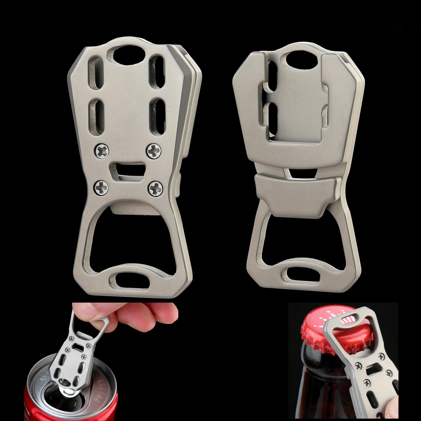 Ultra Light Titanium Alloy Mini Bottle Opener Multifunctional Keychain Bottle Opener Mini portable keychain