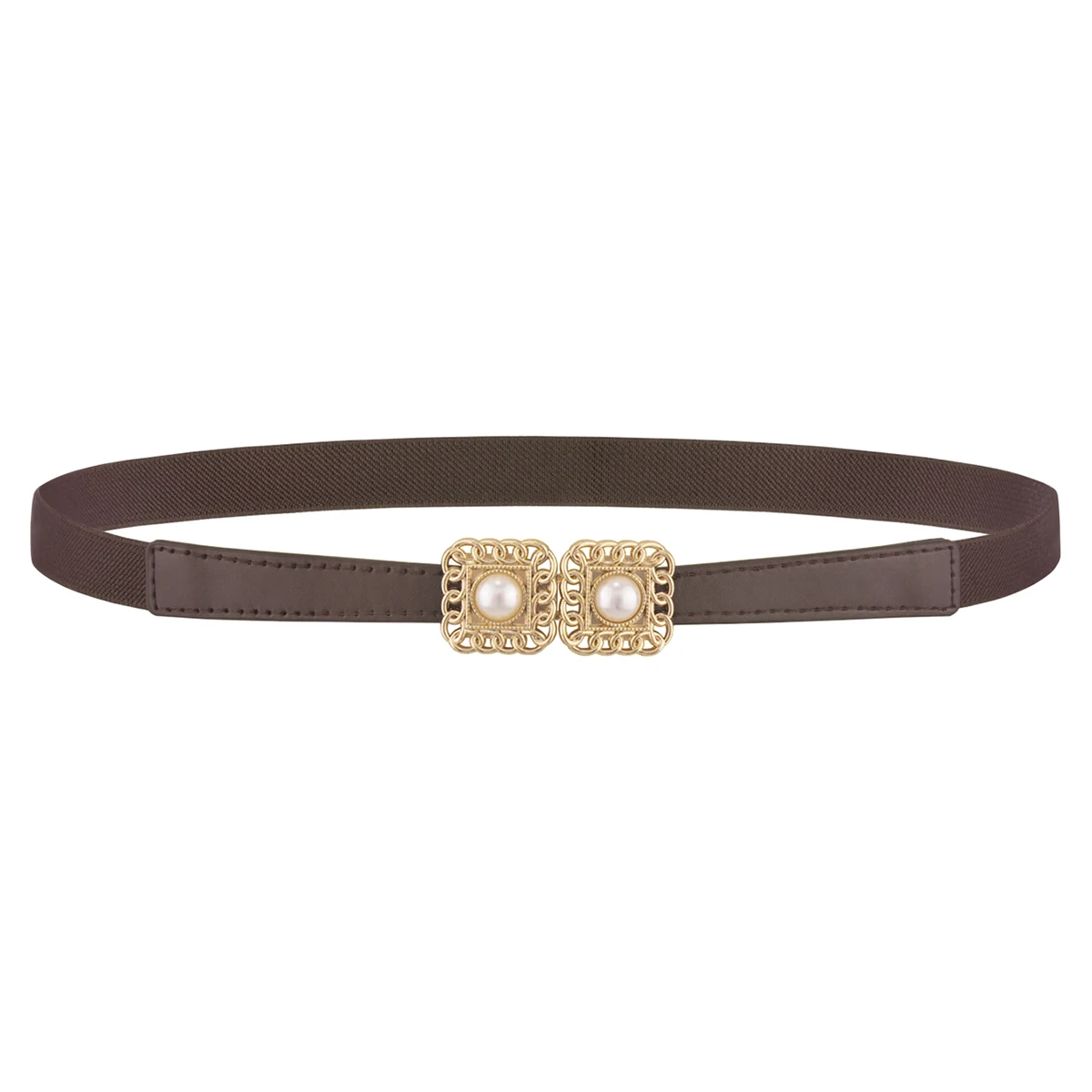 SISHION Summer Fashion Women Belts SH024 PU Leather Thin Elastic Waist Belt Slim Waistband Black Camel Coffee Plus Size