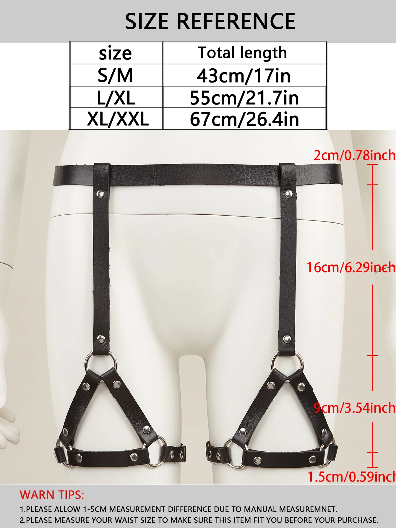 HERSHINE 2-Pack Women's Fashion Cross Chain Leg Straps/Sock Clips, Y2K Gothic Punk Harajuku Rock Hip Hop Style,spring,summer