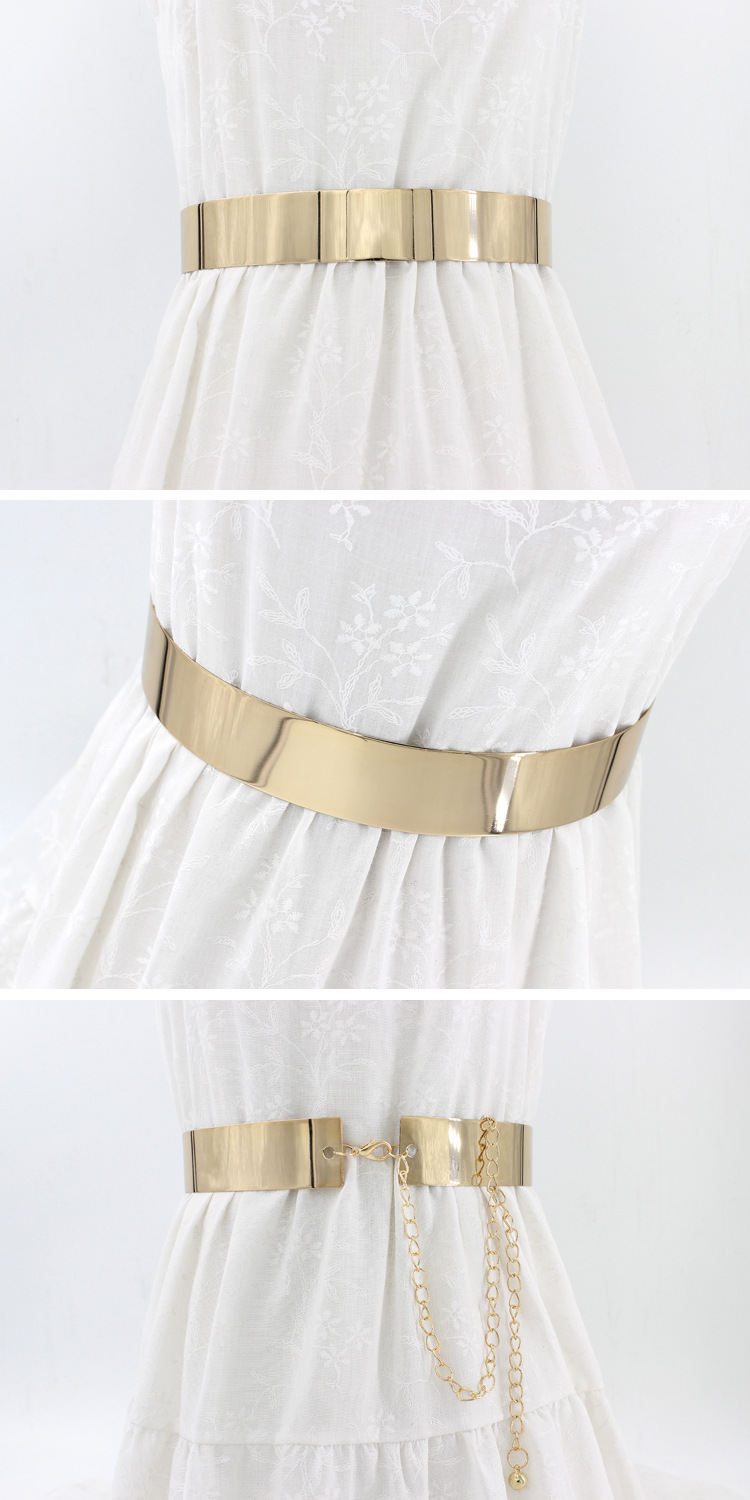 Hot Designer Women Belts for Woman Gold Silver Brand Belt Classy Elastic Ceinture Femme Belt Ladies Apparel Accessory Dress Belt
