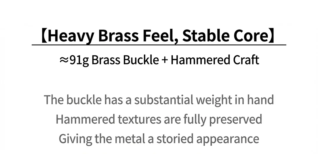 Maden Male Genuine Leather Belt Vintage Hammered Brass Buckle Single Prong Jeans Belt Casual Durable Waist Strap Men's Belt