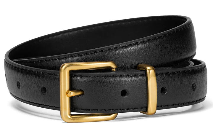 Maikun Belt For Women Gold Buckle Elegant Leather Belt Compatible With Dresses And Pants