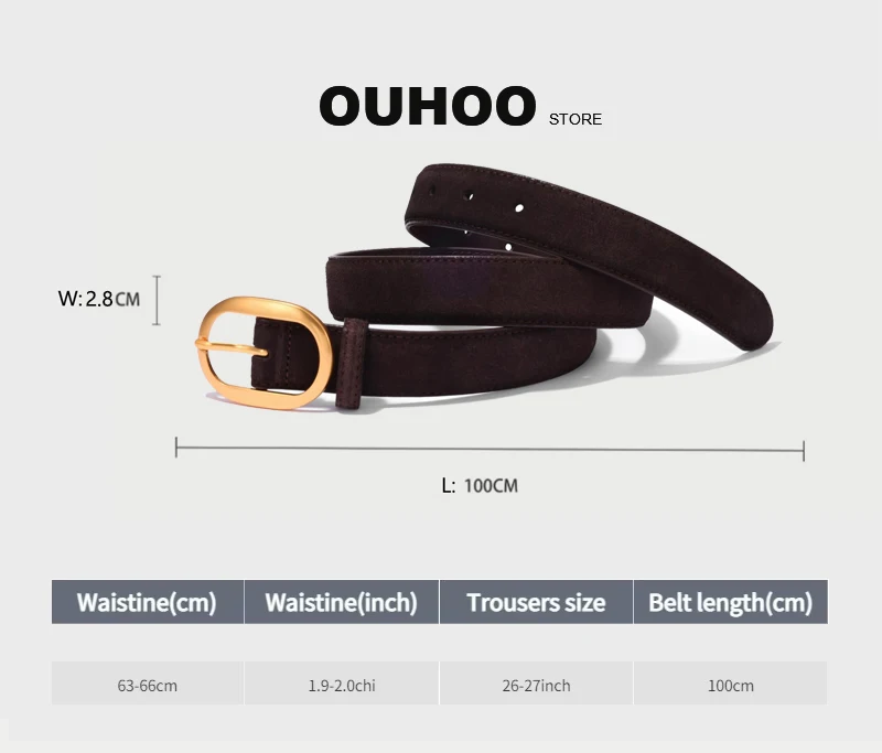 Vintage Women Skinny Belts Suede Cowhide Belt Genuine Leather Belts Ladies Dress Coat Waistband Clothes Decoration Waist Belt