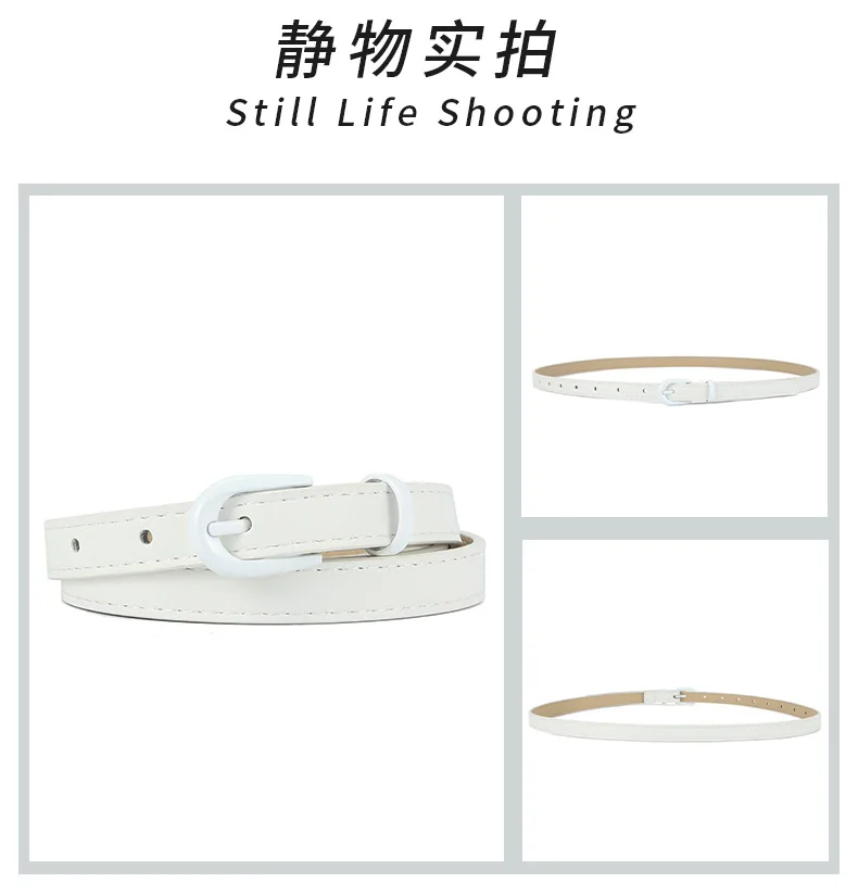1.5x105cm Colorful Women's Belt Fashion Casual Versatile Jeans Accessories Pin Buckle Girdle Simple PU Leather Thin Waistband