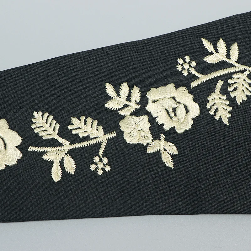 Chinese Tradtional Embroidery Flower Fabric Elastic Waistbands Women Elegant Wide Strechy Waist Belts Embroider Cinturon Flores