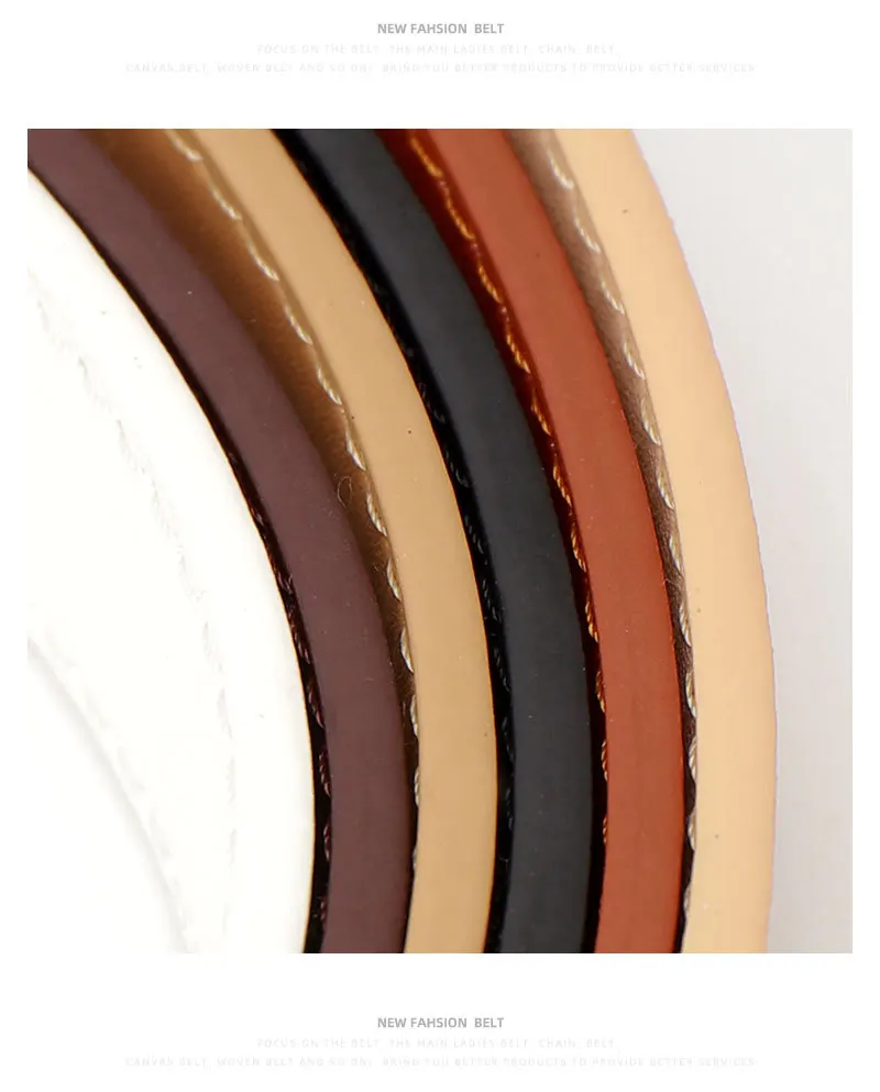 2.3x103cm Female Fashion Belt Simple Golden Metal Buckle Belt for Women Ladies Black Suit Jeans Dresses Clothing Accessories