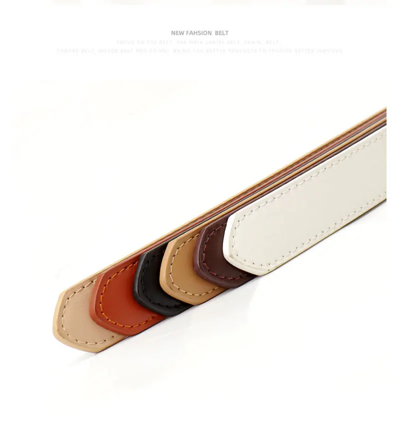 2.3x103cm Female Fashion Belt Simple Golden Metal Buckle Belt for Women Ladies Black Suit Jeans Dresses Clothing Accessories