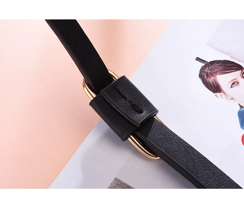 1x110cm Knotted Belt Vintage PU Leather Waistband Solid Color Vintage Decorative Belts Thin Dress Girdle For Women