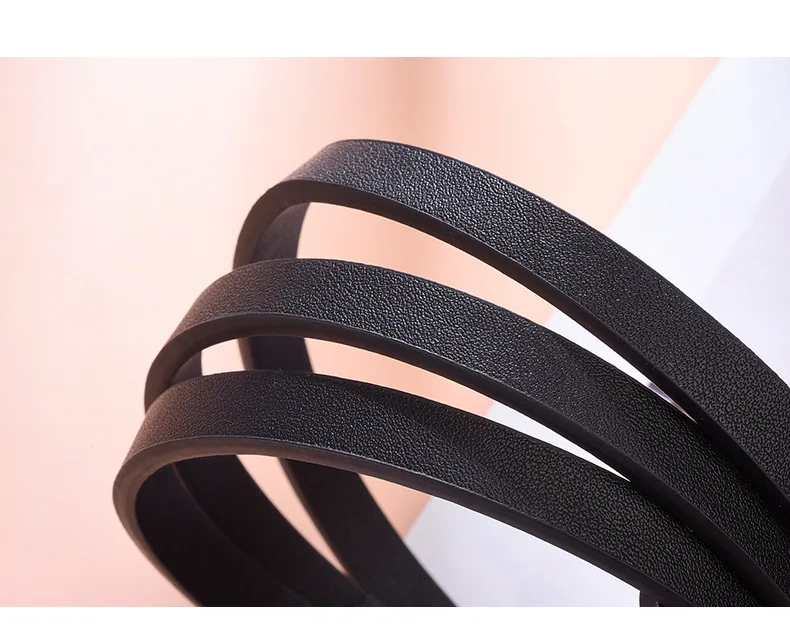 1x110cm Knotted Belt Vintage PU Leather Waistband Solid Color Vintage Decorative Belts Thin Dress Girdle For Women