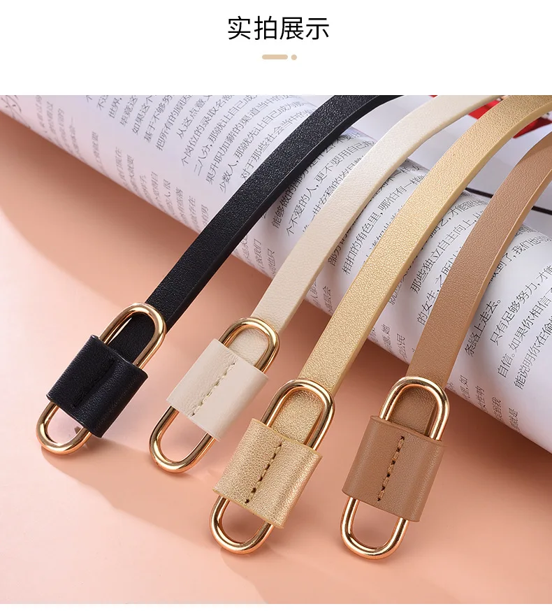 1x110cm Knotted Belt Vintage PU Leather Waistband Solid Color Vintage Decorative Belts Thin Dress Girdle For Women