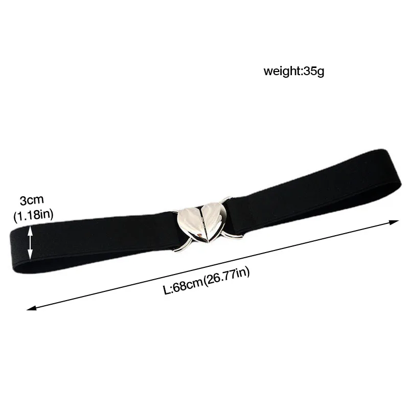 Gold Round Buckle Elastic Women Wide Belt Fashion White Black Brown Stretch Female Waist Belt Ladies Suit Coat Dress Waistband