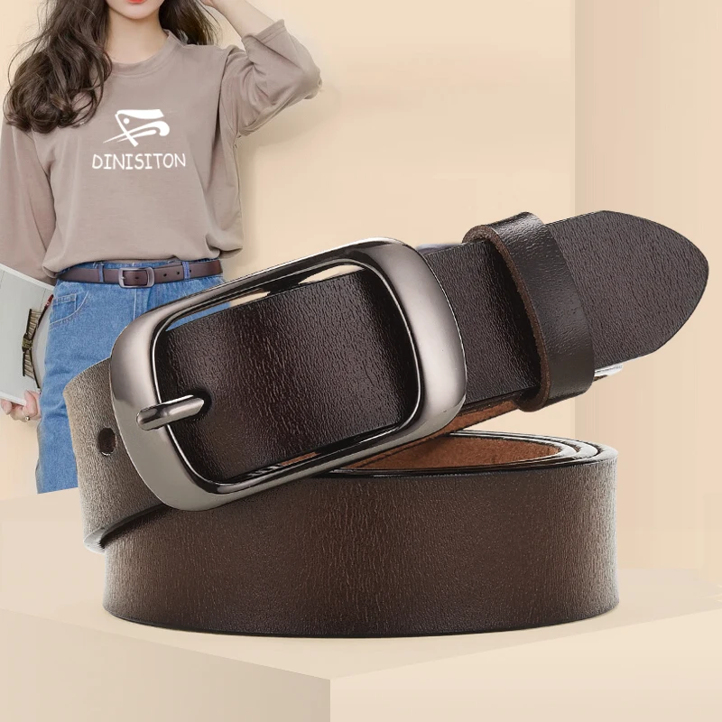 DINISITON New Girls Belt Leather Adjustable Belts Fashion Design Casual Style Jeans Belt Accessories