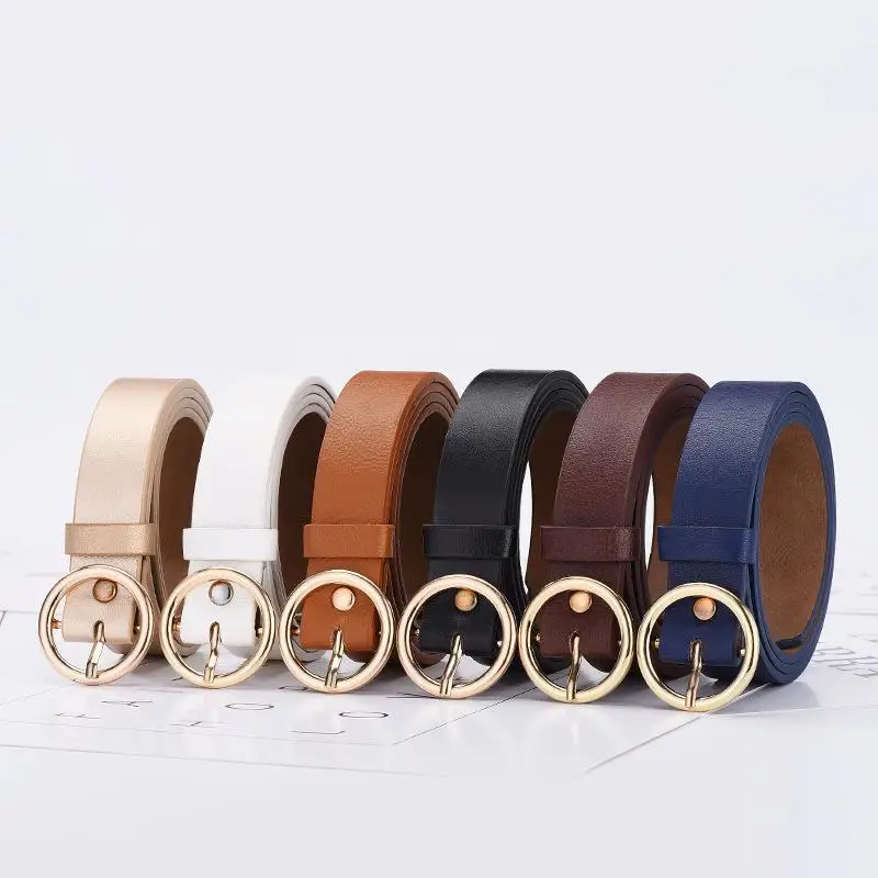1PCS Korean Fashion Round Buckle Waist Belt High-end Versatile And Casual Fashion Skirt Decoration Waist Belt