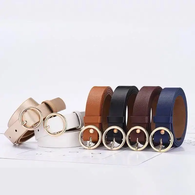 1PCS Korean Fashion Round Buckle Waist Belt High-end Versatile And Casual Fashion Skirt Decoration Waist Belt