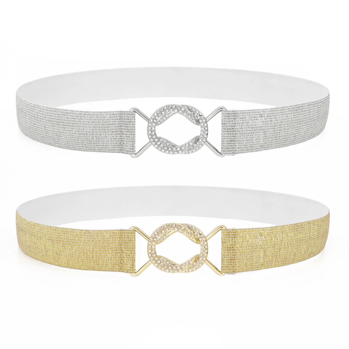 SISHION Plus Size S-XXL Black Women Waist Belts YD0046 Elastic Beading Golden Silver Bling Gothic Goth Corsets Belt