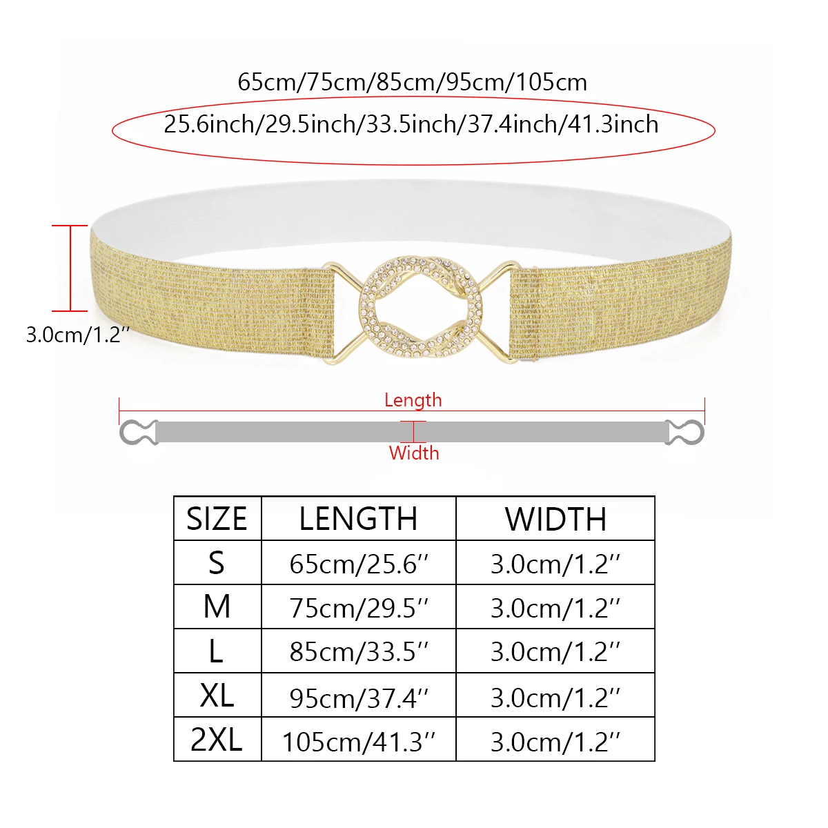 SISHION Plus Size S-XXL Black Women Waist Belts YD0046 Elastic Beading Golden Silver Bling Gothic Goth Corsets Belt
