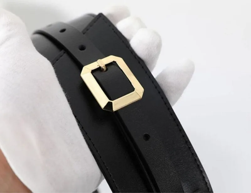 Women's Designer Runway New Fashion Genuine Leather Cummerbunds Female Dress Corsets Waistband Belts Decoration Wide Belt