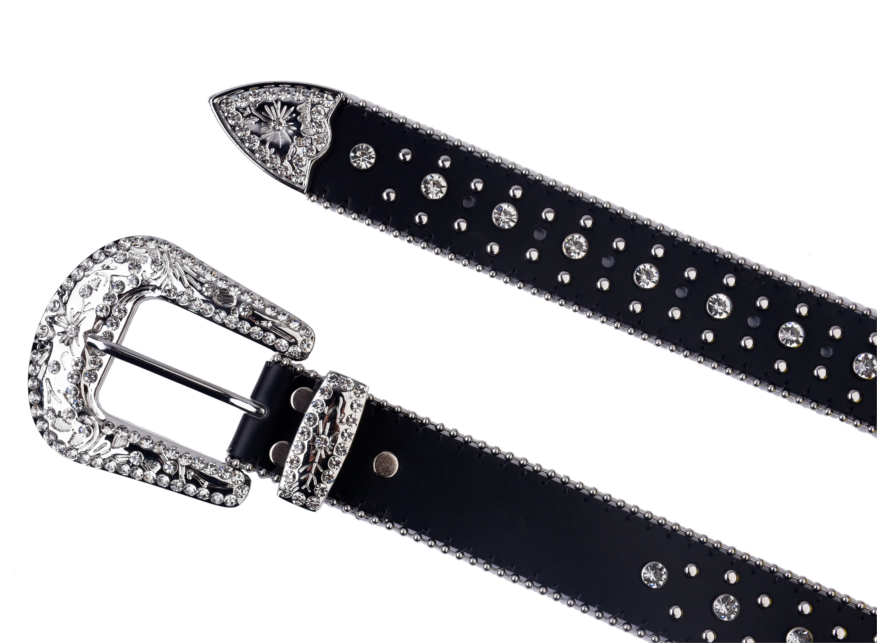 Punk Rhinestone Belt for men and women female fashion western jeans female jeans jewelry fashion design Y2K Jeans Belt