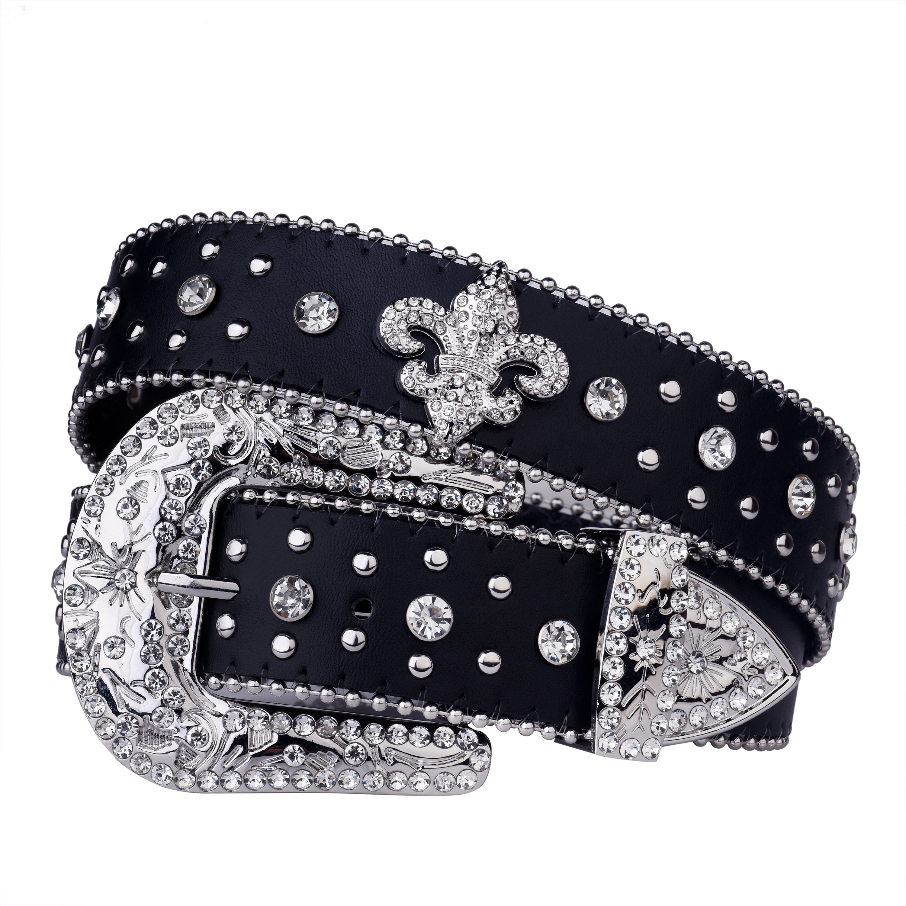 Punk Rhinestone Belt for men and women female fashion western jeans female jeans jewelry fashion design Y2K Jeans Belt