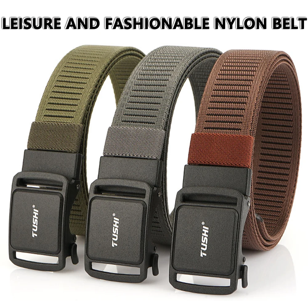 TUSHI New Men's Elastic Belts Unisex Casual Woven Belt for Men Outdoor Training Work Belt with Jeans Belt of Women Accessories