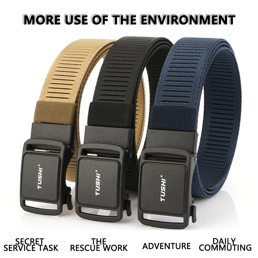 TUSHI New Men's Elastic Belts Unisex Casual Woven Belt for Men Outdoor Training Work Belt with Jeans Belt of Women Accessories