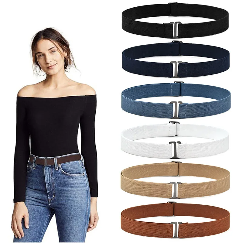 1pc Women's Elastic Comfortable & Adjustable One-Size Anti-Slip Pants Lady Belt, Fits Most, High Quality Convenient Madam Belts