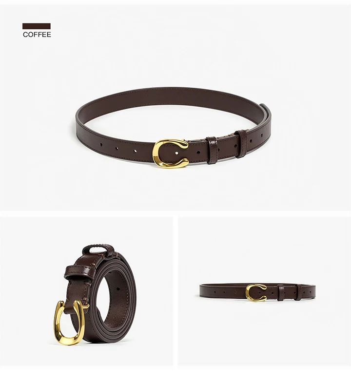 BEAUTODAY Classical Belts Women Genuine Cow Leather Buckle Straps Designer Female Elegant Dress Accessories Handmade 91086