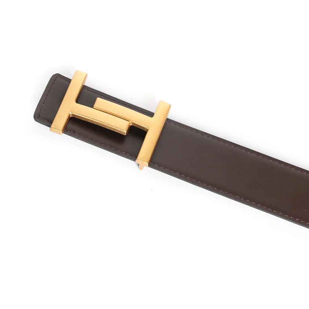 Cowskin Luxury Designer Brand Waist Belt Men Gifts High Quality Women Genuine Real Leather Dress Strap for Jeans Waistband Grey
