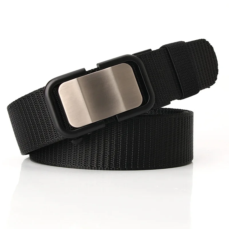 New Nylon Automatic Buckle Belt Men's Casual Canvas Belt Breathable Versatile Jeans Belt Designer High Quality Canvas Waist Band