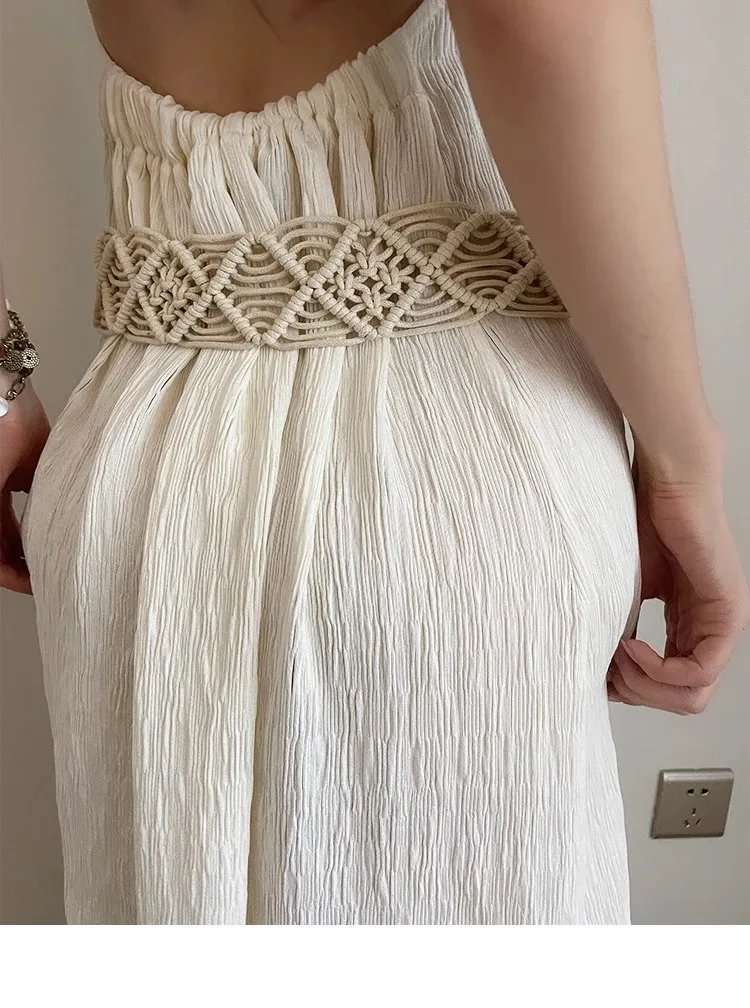 Bohemian Braided Folk Wind Waist Rope, 2024 New Style With Dress, Belt And Chain