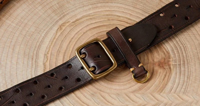 3.8cm Luxury Thick Cowhid Genuine Leather Men Belt Double Buckle Ceinture Leather Belt Men Jeans Trouser Strap For Jeans