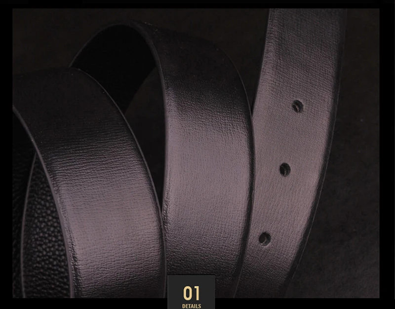Men's Classical Fashion Business Belts Genuine Leather Belt Men High Quality Pin Buckle Strap Luxury Designer Male Belt