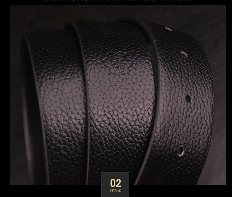 Men's Classical Fashion Business Belts Genuine Leather Belt Men High Quality Pin Buckle Strap Luxury Designer Male Belt