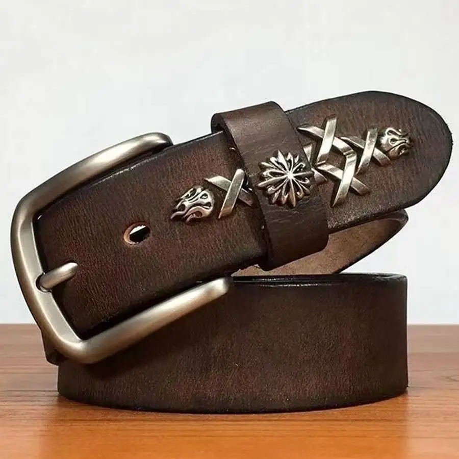 Men's Leather Belt New Male Waistband Ceinture Hommes Leather Belts for Men Width:38mm Accessories Belts