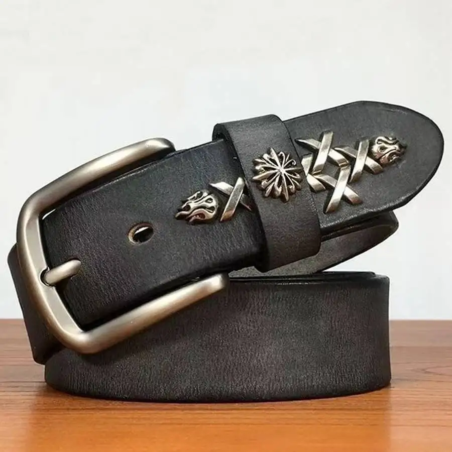 Men's Leather Belt New Male Waistband Ceinture Hommes Leather Belts for Men Width:38mm Accessories Belts