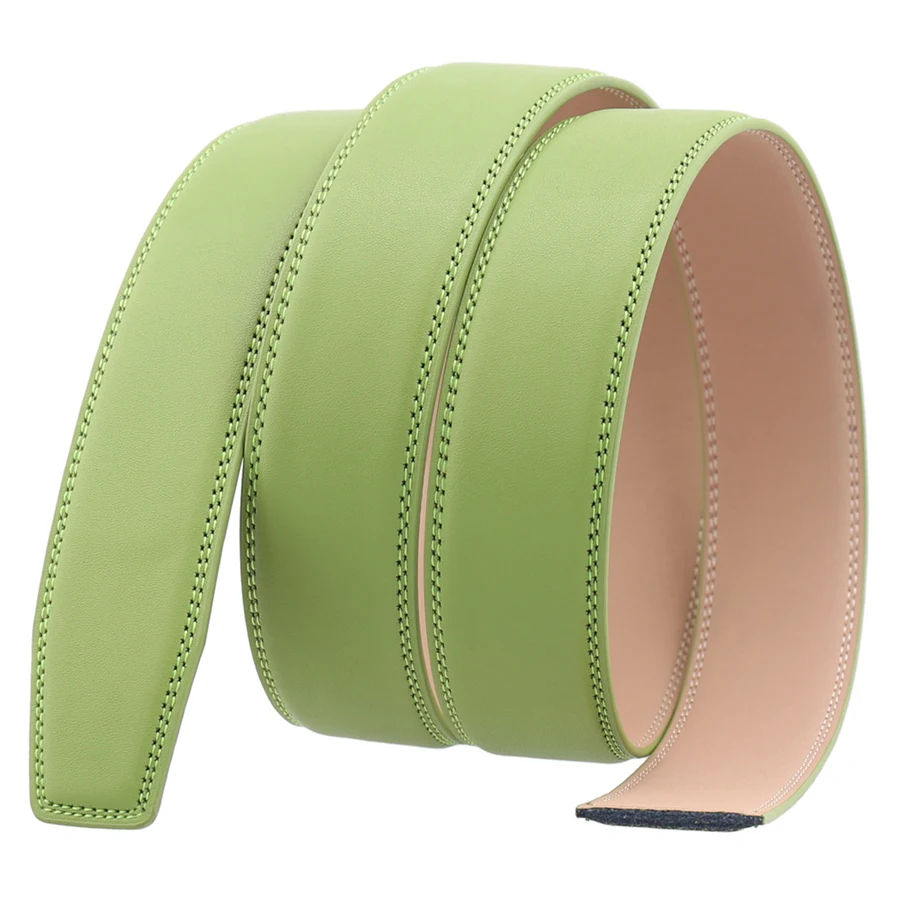 Plyesxale Fashion Green Genuine Leather Belts For Men Luxury Designer Automatic Buckle Belt Man Business Formal Belts Male B104