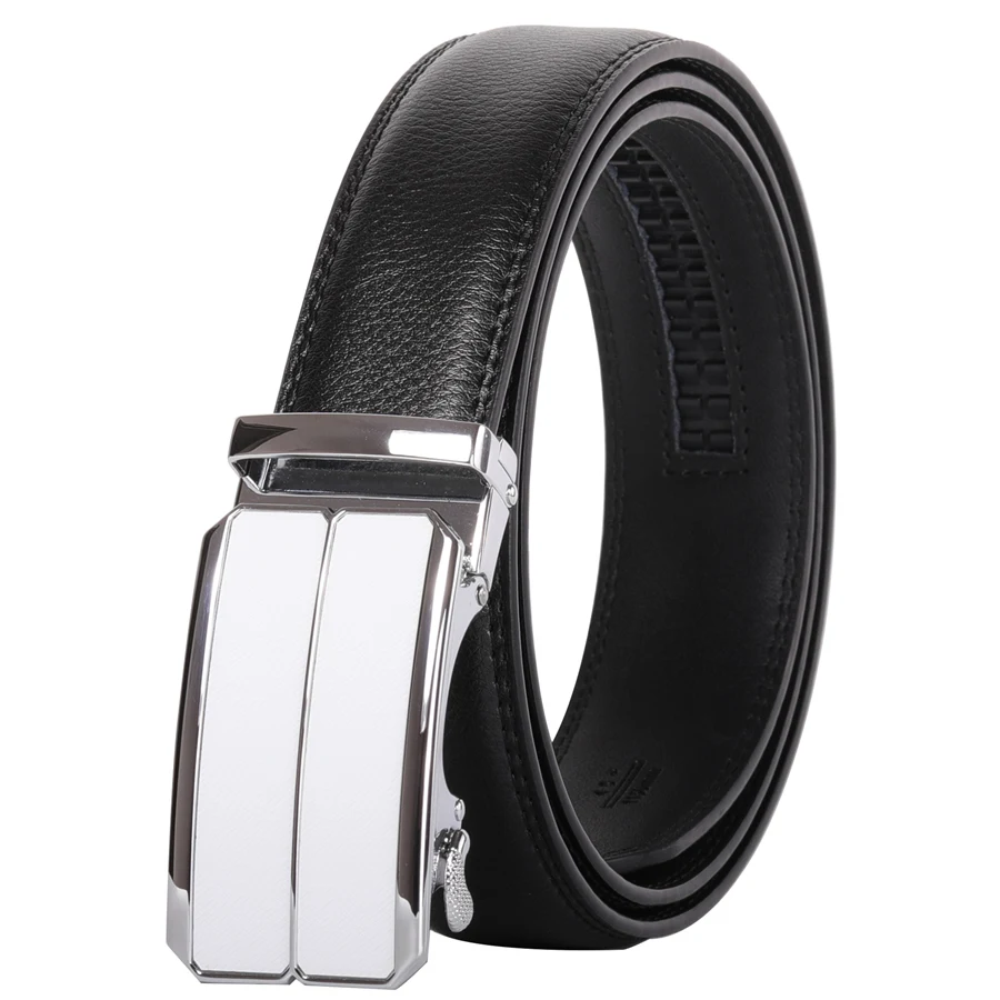 Plyesxale Fashion Green Genuine Leather Belts For Men Luxury Designer Automatic Buckle Belt Man Business Formal Belts Male B104