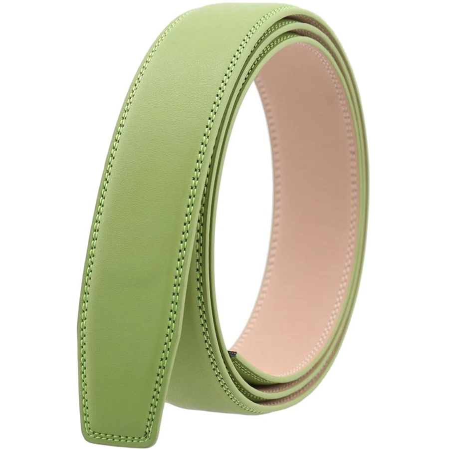 Plyesxale Fashion Green Genuine Leather Belts For Men Luxury Designer Automatic Buckle Belt Man Business Formal Belts Male B104