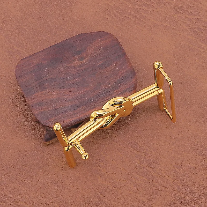 Fashion Zinc Alloy Smooth Buckle Belt Buckle Head Fashion 3.8cm Belt Single Buckle I Shaped Personalized Men's Trouser Belt Head