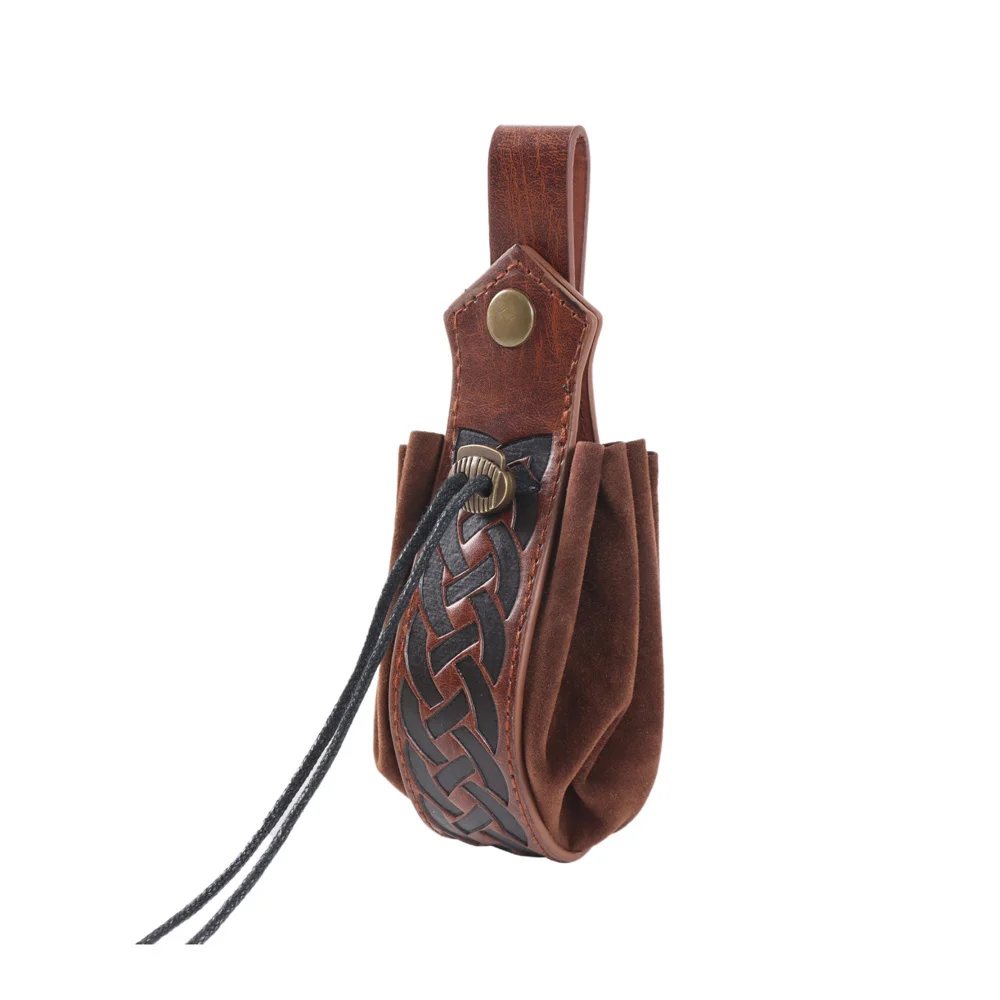 UYEE  Medieval Belt Vegvisir Knight Waistband PU Leather Belt Retro Renaissance Knight Belt Leather Waistband for Men