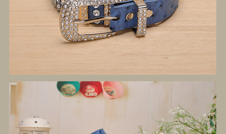 New Fashion Rhinestone belts for women Luxury Designer PU leather belt High quality Cow second layer skin strap female