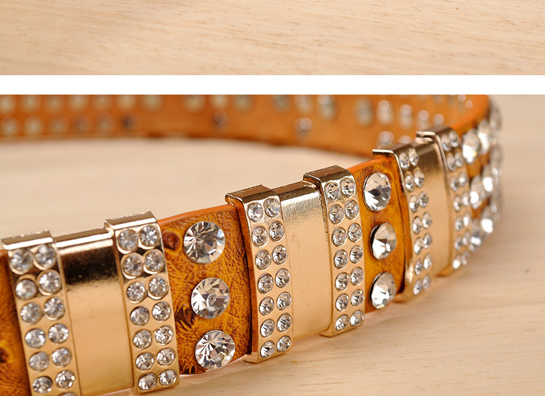 New Fashion Rhinestone belts for women Luxury Designer PU leather belt High quality Cow second layer skin strap female
