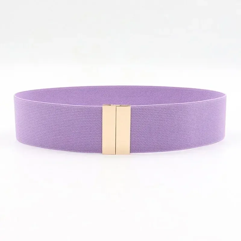Wide Elastic Belt Dress Stretch Waist Belt Women Dress Accessories Waistband Corset Waist Metal Buckle