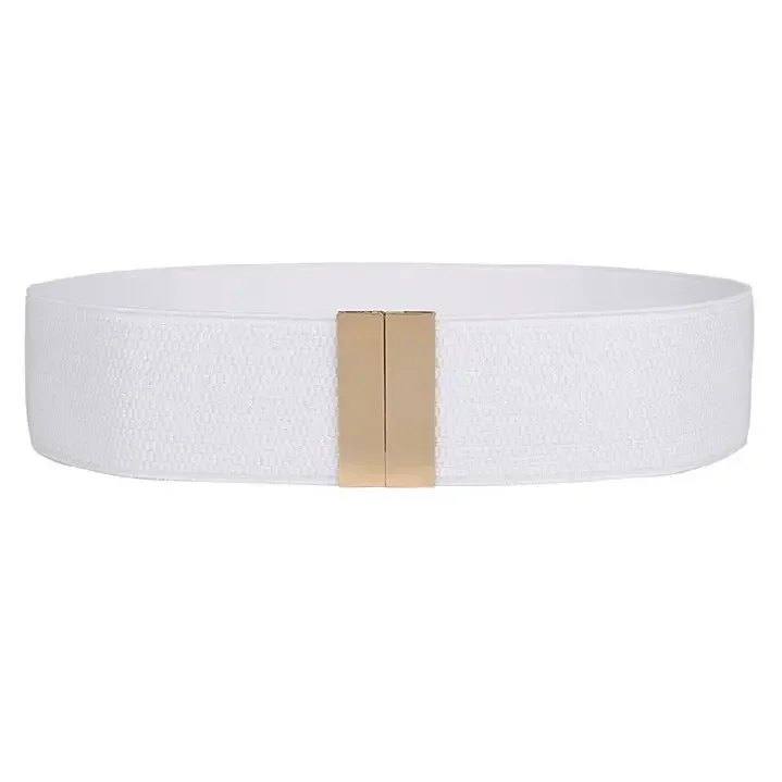 Wide Elastic Belt Dress Stretch Waist Belt Women Dress Accessories Waistband Corset Waist Metal Buckle